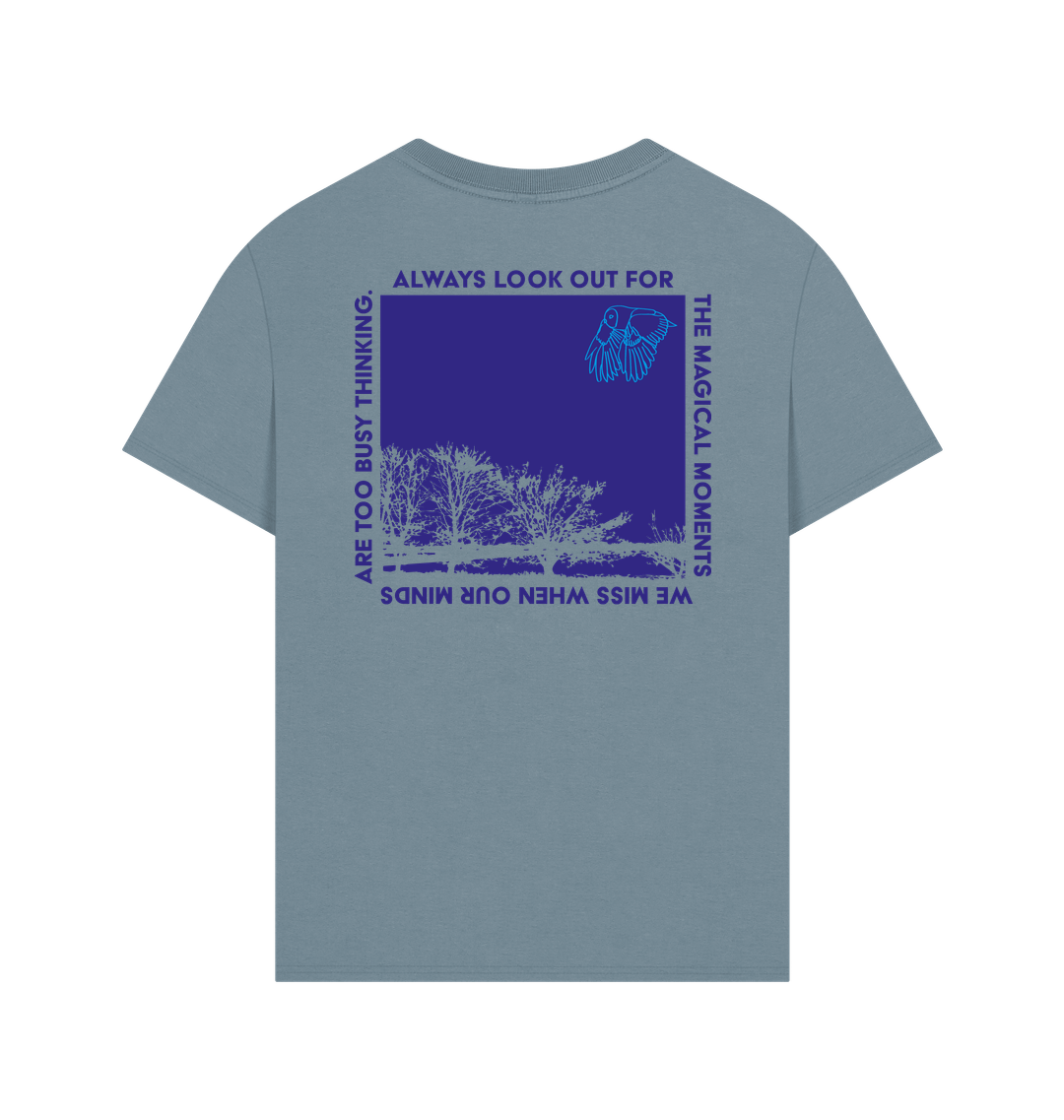 Stone Blue Printed T-shirt