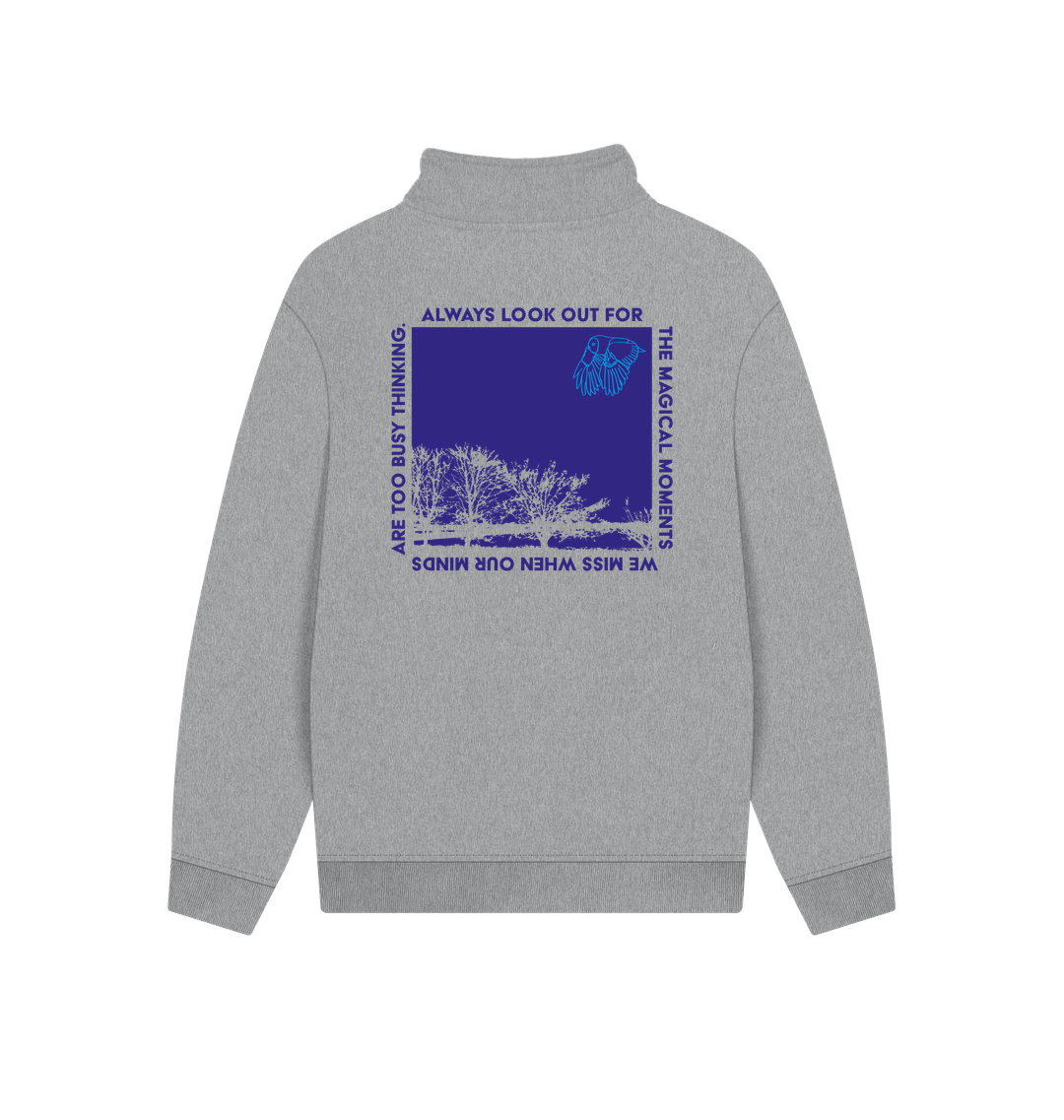 Athletic Grey Printed Sweater