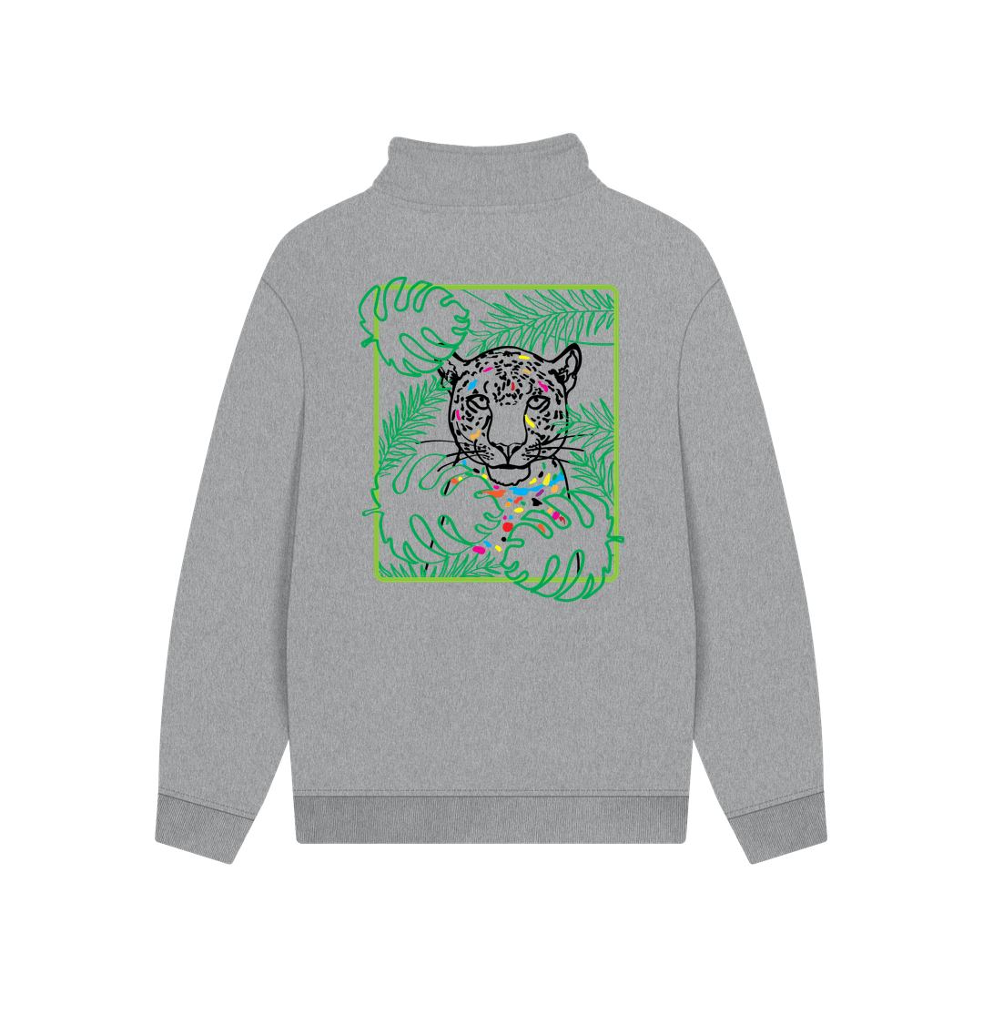 Athletic Grey Printed Sweater