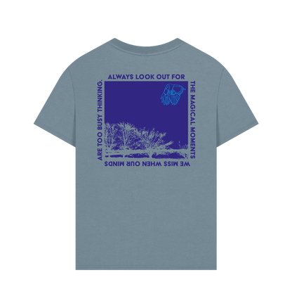 Stone Blue Printed T-shirt