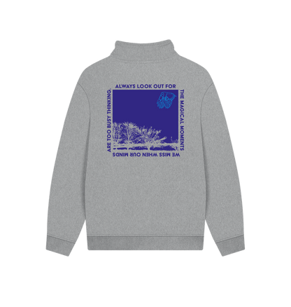 Athletic Grey Printed Sweater